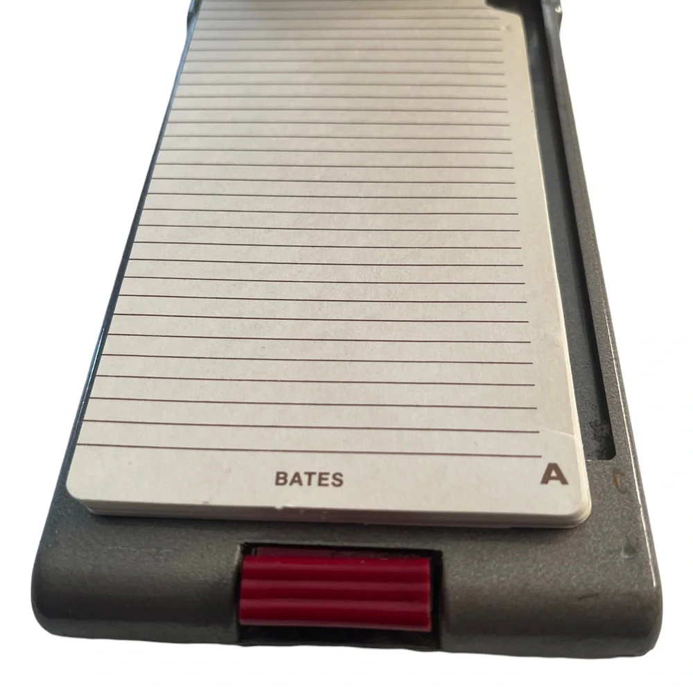 Vintage Bates Metal Secretary List Finder Phone Index Directory Unused Pages - Picture 3 of 7